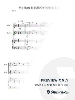 My Hope Is Built On Nothing Less (Flute Duet with Piano Accompaniment) by B. C. Dockery - Sheet Music