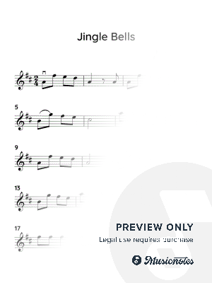 Jingle bells easy violin sheet music 