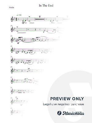In the End - Linkin Park (Advanced Violin) by Charlene Elisha Gregory - Sheet Music