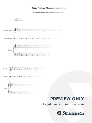 The Little Drummer Boy (Bb-Trumpet solo and Piano)