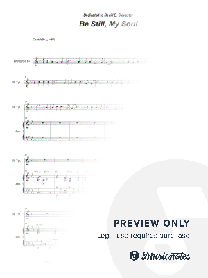 Be Still, My Soul (Bb-Trumpet solo and Piano)