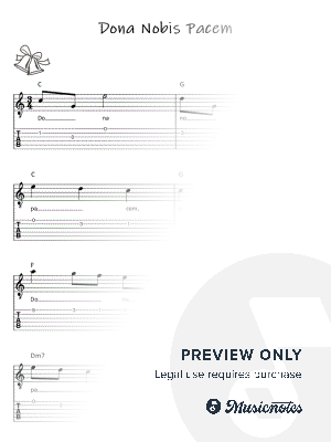Dona Nobis Pacem I Sheet Music with Tabs Chords Lyrics I Super Easy for Beginners