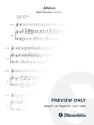 Alleluia (from "Exsultate, Jubilate") (Flute or Violin solo and Piano)
