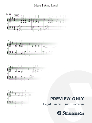 Here I Am, Lord - Pre-Advanced by Simply Piano - Sheet Music
