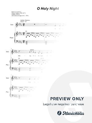 O Holy Night (for Solo & SATB - High/Medium Key)