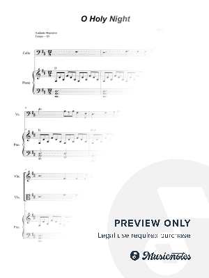 O Holy Night (for String Trio and Piano)