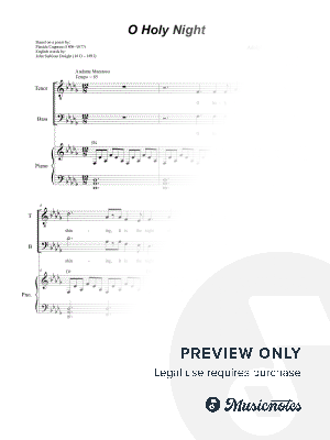 O Holy Night (Vocal Quartet - (SATB) - High/Medium Key)