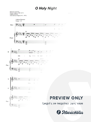 O Holy Night (Vocal Trio - (SAB) - High/Medium Key)
