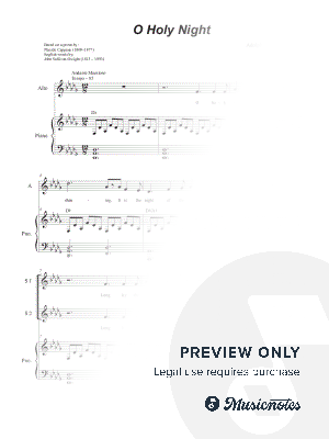 O Holy Night (Vocal Trio - (SSA) - High/Medium Key)