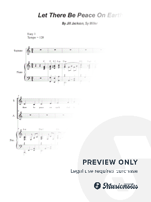 Let There Be Peace on Earth (2-part choir - (SA)