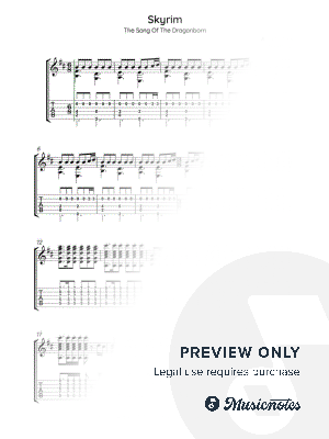 Dragonborn Skyrim Main Theme by Voloshyna Oleksandra - Sheet Music