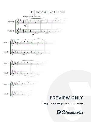 O Come All Ye Faithful (violin duet)