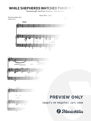 While Shepherds Watched Their Flocks / Rachmaninoff's Piano Concerto No. 2, Second Movement (Vocal Solo - Low) by Rebecca ...
