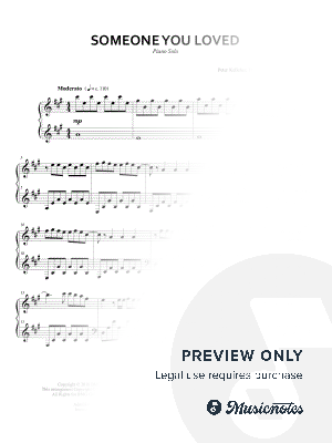 Someone You Loved (Piano Solo) by Rebecca Belliston - Sheet Music