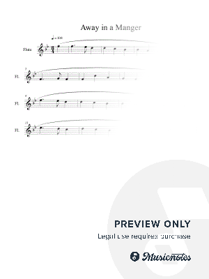 Away in a Manger for solo flute