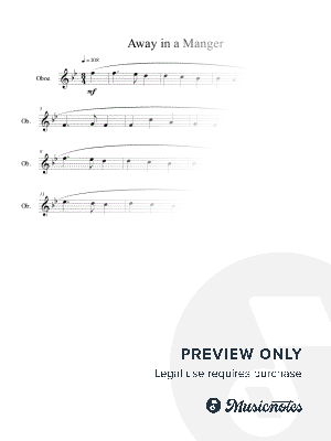 Away in a Manger for solo oboe