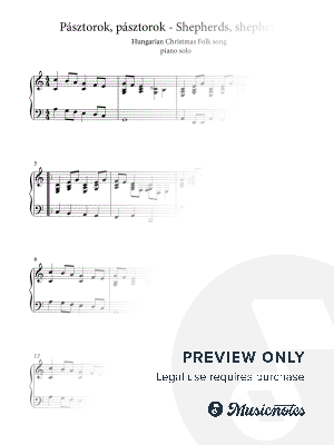 Pásztorok, pásztorok - Shepherds, shepherds   piano solo