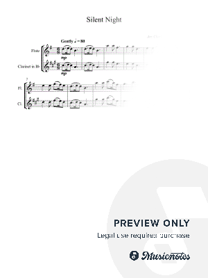 Silent Night- EASY Flute & Clarinet Duet (in the key of G major)