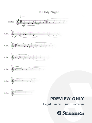 O Holy Night for solo alto sax by B. C. Dockery - Sheet Music