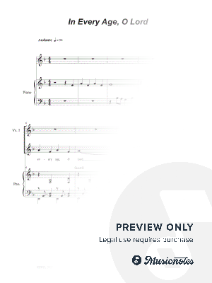 In Every Age, O Lord (Vocal solo)