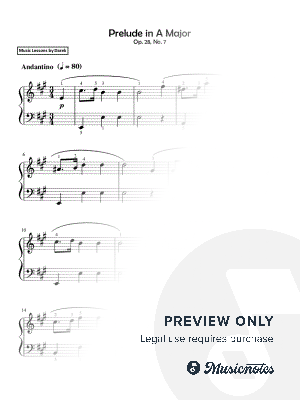 Prelude in A Major Op. 28, No. 7 (Frederic Francois Chopin) [easy] | Best Chopin Pieces for Beginner Pianists