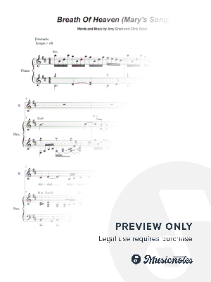 Breath of Heaven (2-part choir - (SA) (Easy Choir Version)