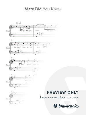 Mary, Did You Know? by Jacob Lamb - Sheet Music