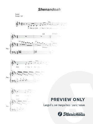 Shenandoah (Vocal Solo) by Stephen DeCesare - Sheet Music