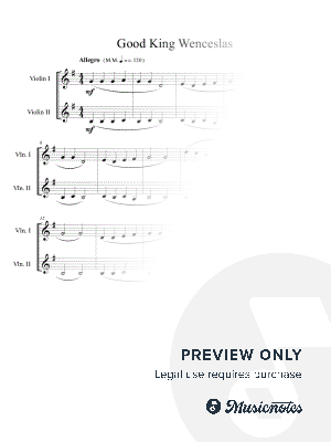 Good King Wenceslas (Violin Duet)