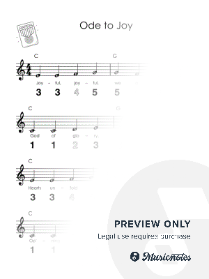 Ode to Joy I Easy Kalimba Sheet Music I TAB I Chords I How to Play for Absolute Beginners + GUIDE