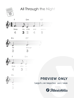 All Trough the Night I Easy Kalimba Sheet Music I TAB I Chords I How to Play for Absolute Beginners + GUIDE