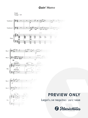 Goin' Home (Trombone Duet) by Stephen DeCesare - Sheet Music