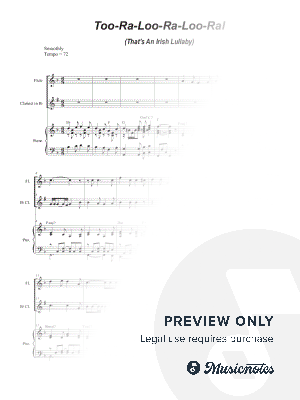 Too-Ra-Loo-Ra-Loo-Ral (That's an Irish Lullaby) (Duet for Flute and Bb-Clarinet)