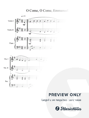 O Come, O Come, Emmanuel (Violin Duet with Piano Accompaniment)