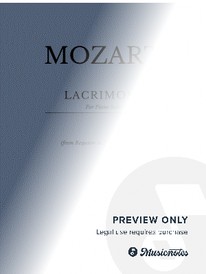 Lacrimosa for Piano Solo (from Requiem in D Minor, K. 626) by FRC Music - Sheet Music