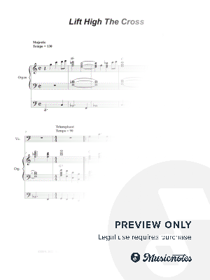 Lift High The Cross (Cello solo and Organ) by Stephen DeCesare - Sheet Music