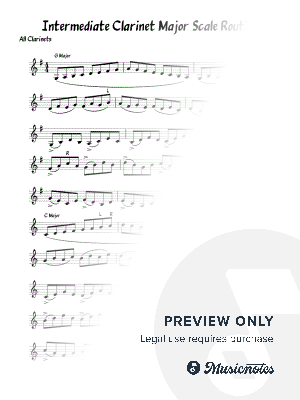 Intermediate Clarinet Scale Routine by Mark Sowlakis - Sheet Music