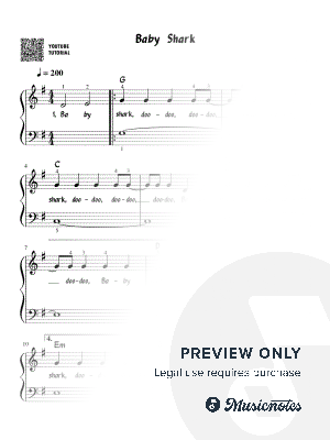 Baby Shark | Children's Song | Easy Arrangement | Lyrics, Fingering Included | Beginner Version by Music Lessons by Darek ...