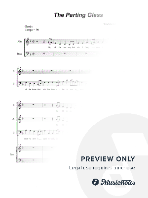 The Parting Glass (for SAB) by Stephen DeCesare - Sheet Music