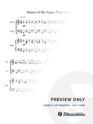 Dance of the Sugar Plum Fairy (Violin and Cello Duet with Piano Accompaniment)