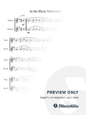 In the Bleak Midwinter (Violin Duet)