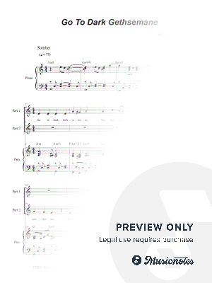 Go To Dark Gethsemane (2-part choir)