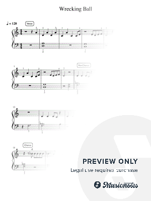 Wrecking Ball - Essentials by Simply Piano - Sheet Music