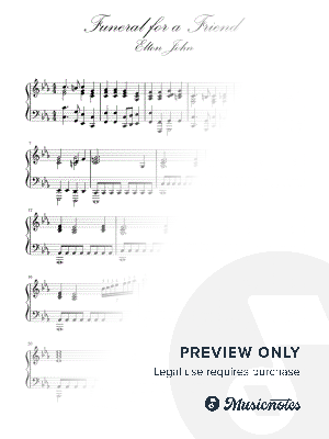 Funeral for a Friend by Pascal Mencarelli - Sheet Music