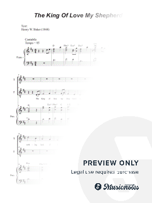 The King Of Love My Shepherd Is (Duet for Soprano and Tenor solo) by Stephen DeCesare - Sheet Music