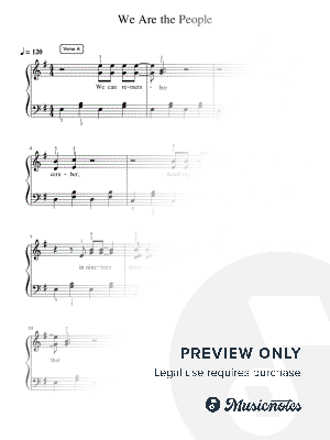 We Are the People - Pre-Advanced by Simply Piano - Sheet Music