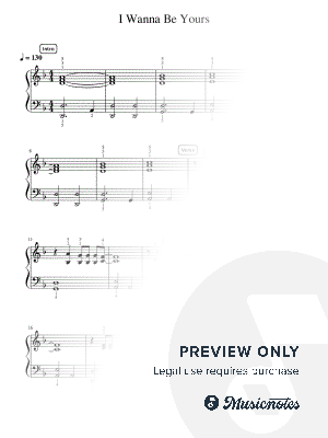 I Wanna Be Yours - Pre-Advanced by Simply Piano - Sheet Music