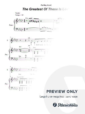 The Greatest Of These Is Love (Soprano solo)