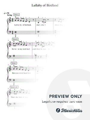 Lullaby of Birdland - Intermediate by Simply Piano - Sheet Music