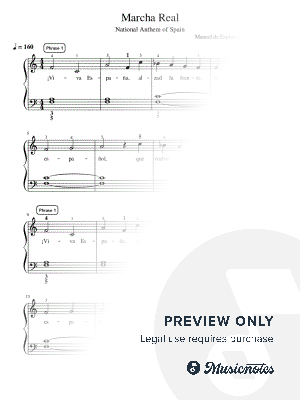 Marcha Real - Intermediate by Simply Piano - Sheet Music